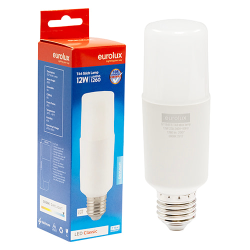 Stick Lamp T44 12W LED E27 5000K 105 lm/W