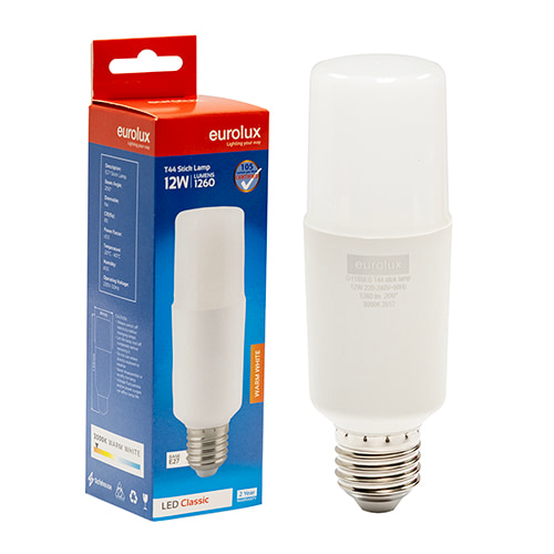 Stick Lamp T44 12W LED E27 3000K 105 lm/W
