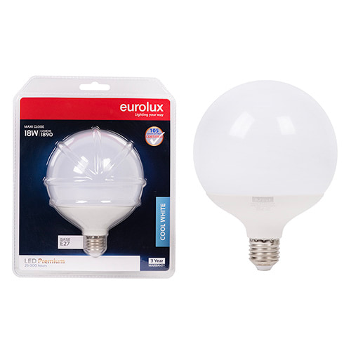 Maxi Globe G120 Premium 18W LED E27 4000K 105 lm/W