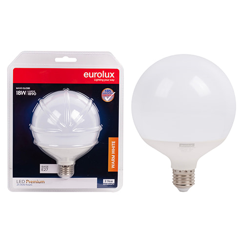 Maxi Globe G120 Premium 18W LED E27 3000K 105 lm/W