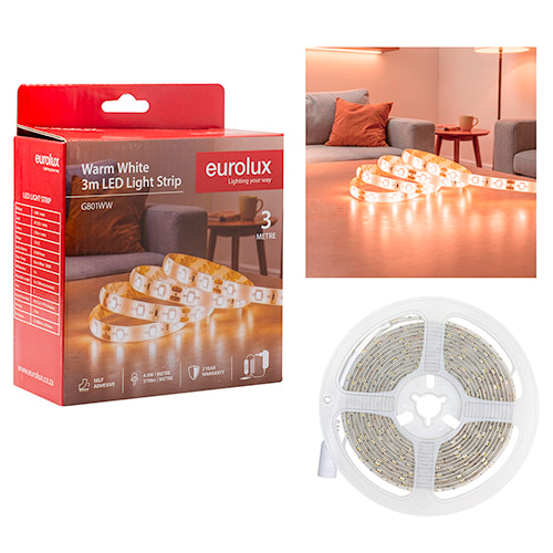LED Strip DIY Kit 3m 4.8W/m WW IP65