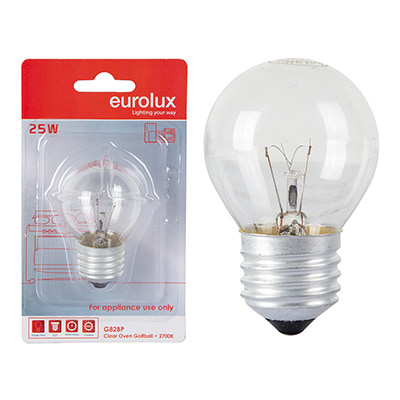 Oven Lamp Golfball E27 25W Blister Single