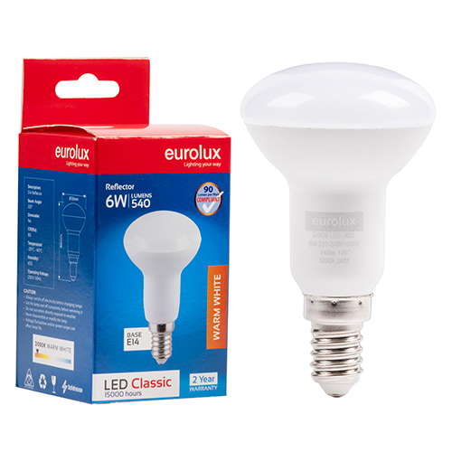 Reflector R50 Premium 6W LED E14 3000K 105 lm/W