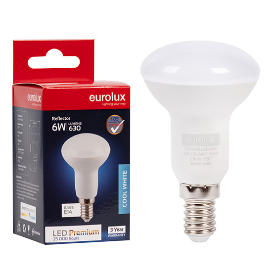 Reflector R50 Premium 6W LED E14 4000K 105 lm/W