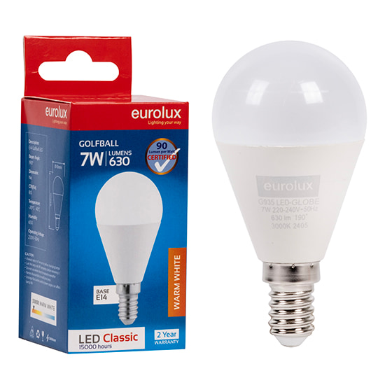 Golfball Classic 7W LED E14 3000K N