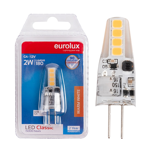 Bi-Pin Classic 2W LED G4 3000K 105lm