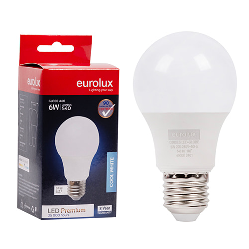 A60 Premium 6W LED E27 4000K N