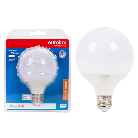 Maxi Globe Classic G95 15W LED E27 3000K Dimmable N