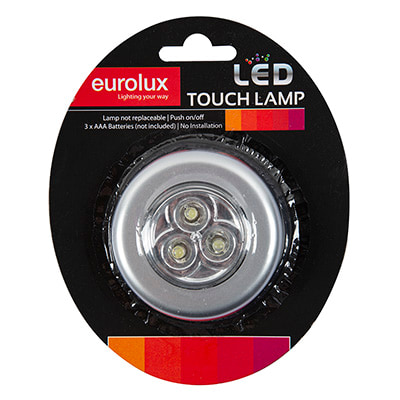 Stick 'n Click Push Light Silver Single