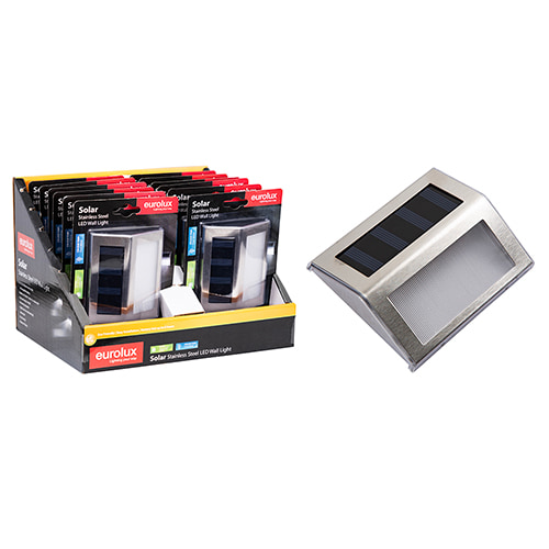 Solar LED Wall/Step Light - Sell in PDQ of 12
