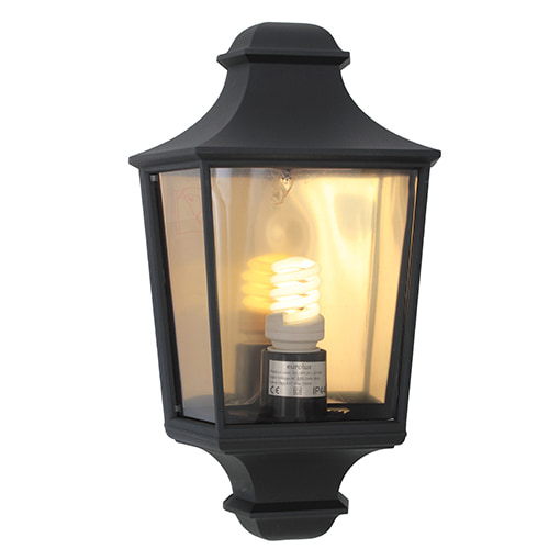 Hamlet Lantern 3 Panel Half Wall Black