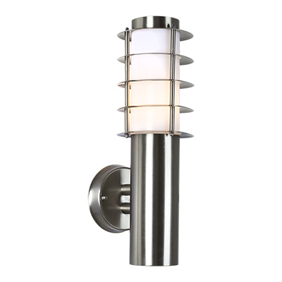 Stainless Steel Grid Wall Light Up Facing Satin Chrome