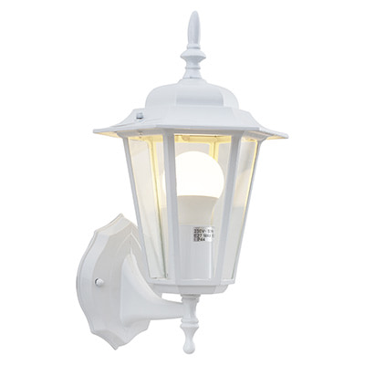 Lantern 6 Panel Up Facing Black — shown in white