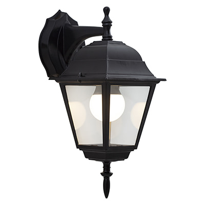 Lantern 4 Panel Down Facing Black