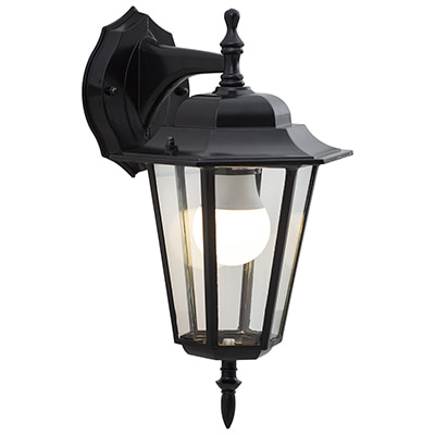Lantern 6 Panel Down Facing Black