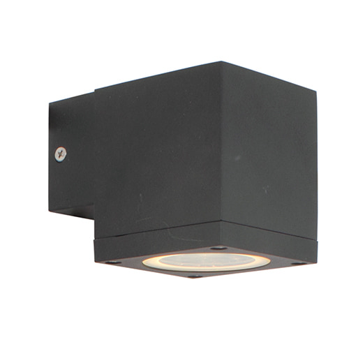 Kube Down or Up Only Wall Light Black