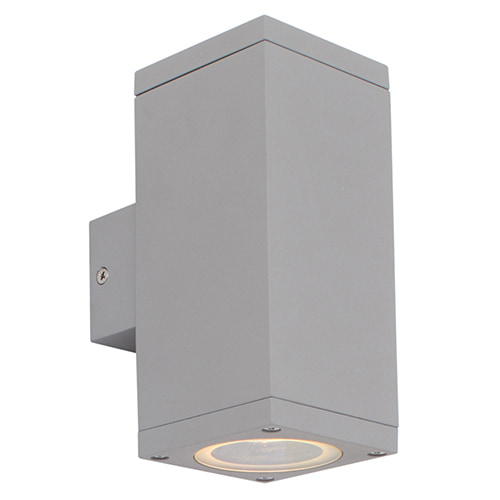 Kube Up & Down Wall Light Silver