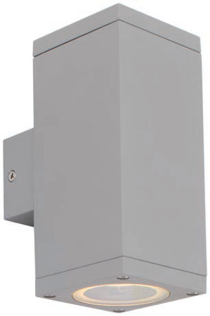 Kube Up & Down Wall Light Silver, view 2