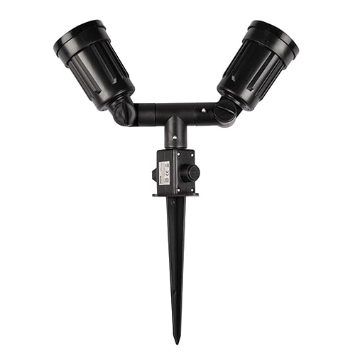 Garden Spike Plastic Black 2xPAR38