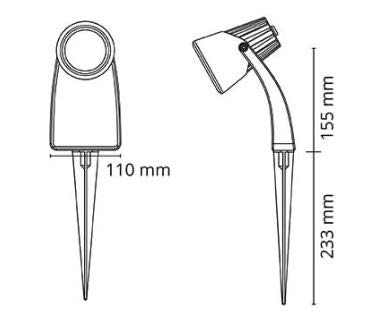 Flora Garden Spike 110mm Black