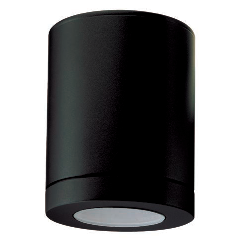 Metro Round Outdoor Downlight 90mm Dia Black, view 2