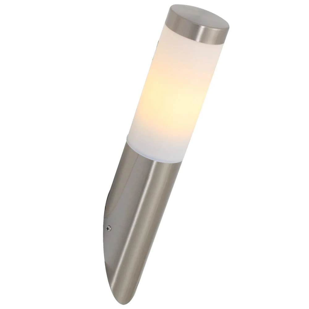 Stainless Steel Plain Wall Light Satin Chrome
