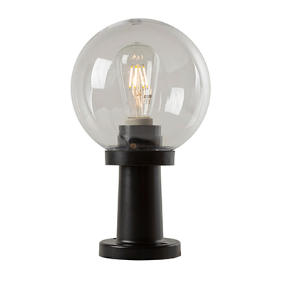 Milan Outdoor 200mm Clear Bowl Fitting Pillar Mount