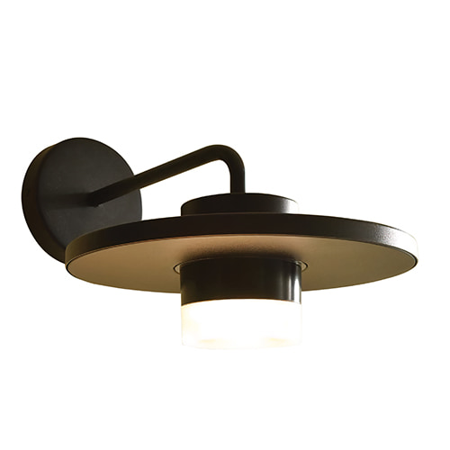 Plato Outdoor Wall Light Black LED 7W
