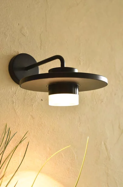 Plato Outdoor Wall Light Black LED 7W, view 2