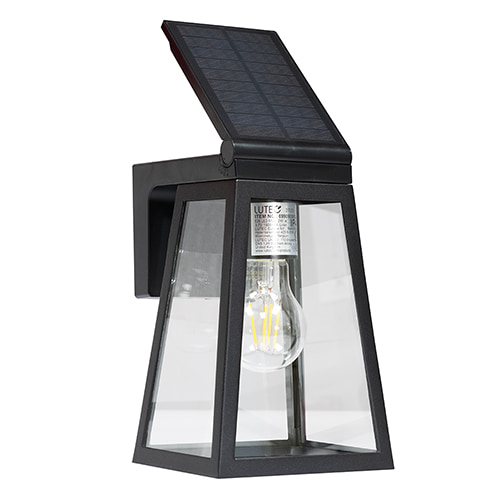 Fia Solar Wall Light Matt Black LED 2W