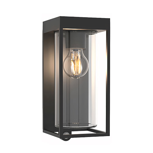 Flair Solar Wall Light Black PIR LED 2W