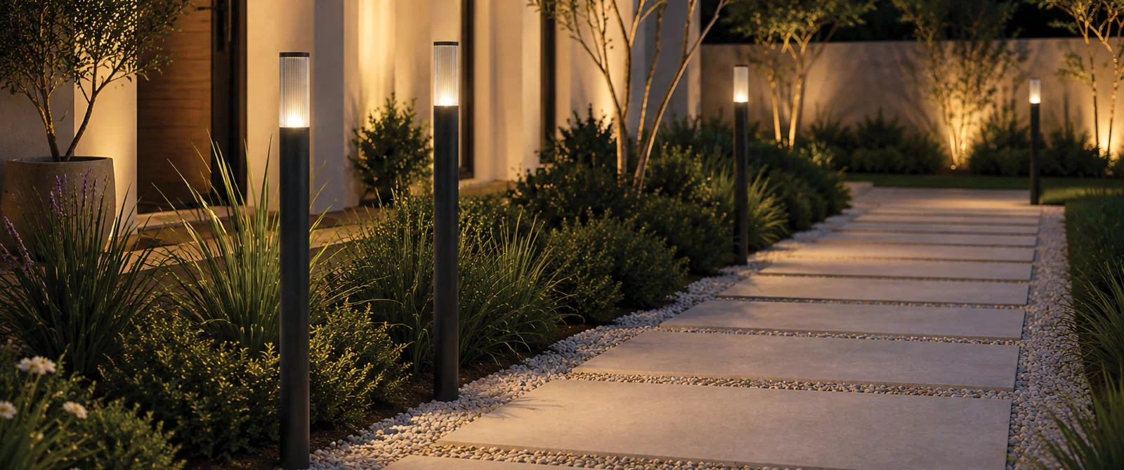 Salle Outdoor Bollard Black 1100mm, view 2