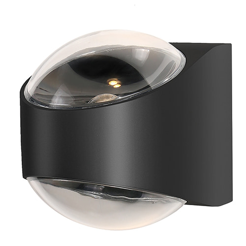 Glow Outdoor Wall Light Black LED 12W