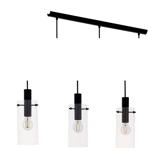 Montefino 3LT Pendant 710mm Black