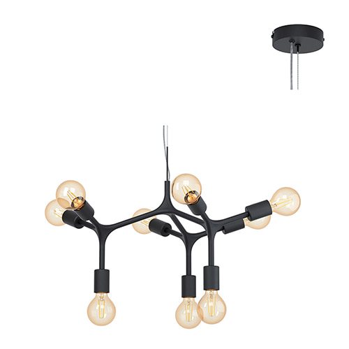 Bocadella 9LT Pendant 645mm Black