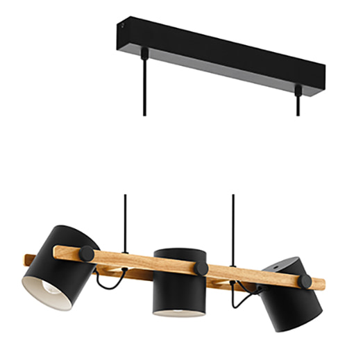 Hornwood 3LT Pendant Black/Brown