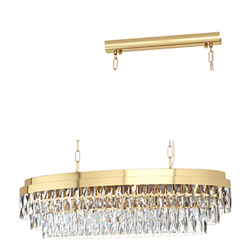 Valparaiso 10LT Pendant Gold & Crystal E14