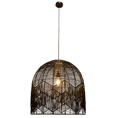 Toulon BLK 450 Pendant Black Woven Rattan E27