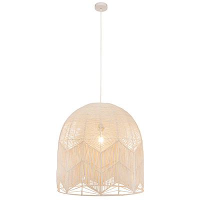 Toulon W-450 Pendant White Woven Rattan E27
