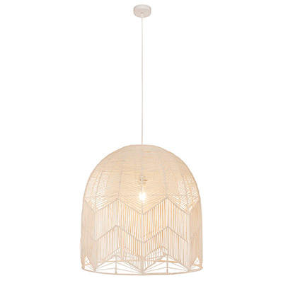 Toulon W-600 Pendant White Woven Rattan E27