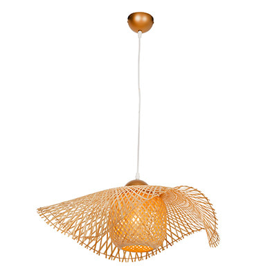 Cronus 450 Pendant Nature Woven Bamboo E27