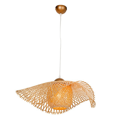 Cronus 650 Pendant Nature Woven Bamboo E27