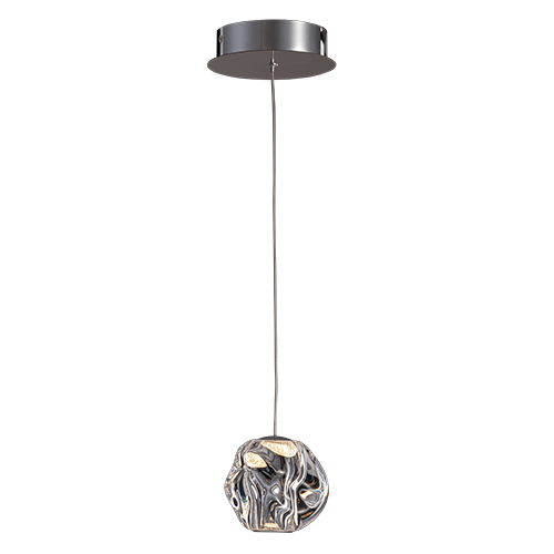 Molten Pendant Chrome LED 5W 3000K