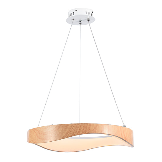 Ellipse Pendant Wood Print LED 23W