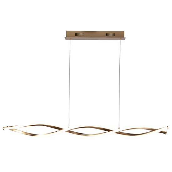 Cresting Wave Pendant Gold & White LED