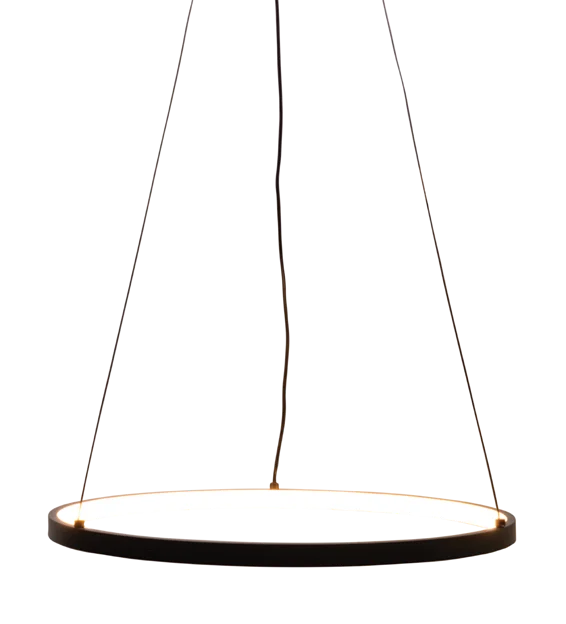 Ring Pendant 400mm Matt Black LED, view 2