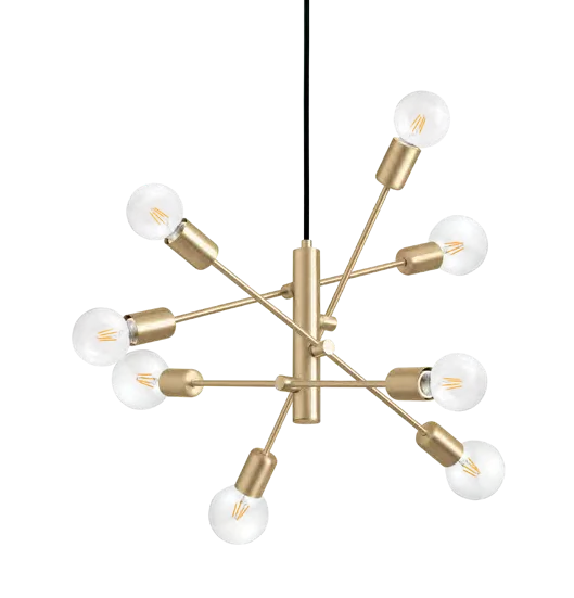 Gradoli 8LT Pendant Brushed Brass E27, view 2