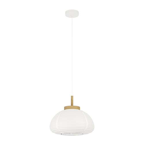 Summerhill 1LT Pendant White & Brown E27