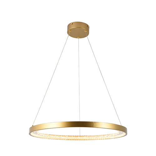 Lustra Ring Crystal Pendant Gold LED 15W 3000K