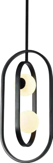 Miro 2LT Pendant 250mm Black G9, view 2
